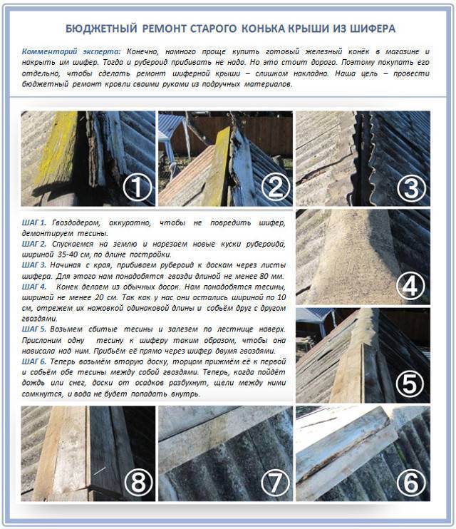 ➤ 8 способов заделать трещину в шифере на крыше