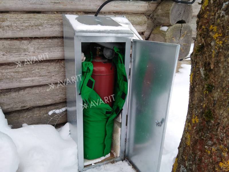 Газовая горелка зимой