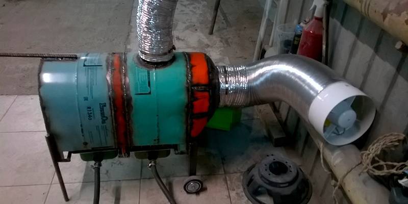 Тепловая пушка своими руками - газовая, электрическая, на солярке и другие варианты со схемами