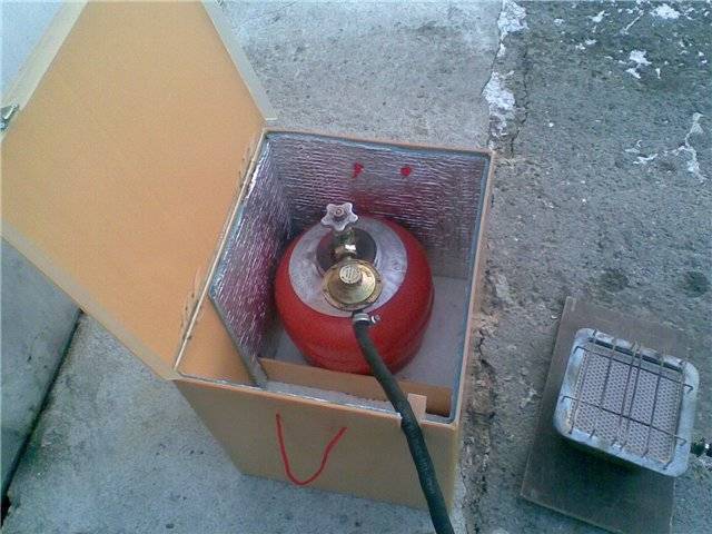 Газовая горелка зимой