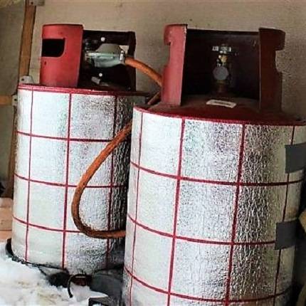 Как утеплить газовый баллон на улице зимой: обзор лучших способов
