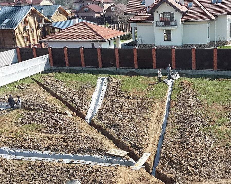 Дренаж на участке, устройство своими руками - фото примеров