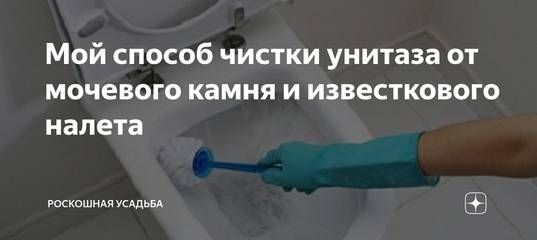 Как очистить унитаз от мочевого камня и известкового налета в домашних условиях при помощи народных средств или бытовой химии